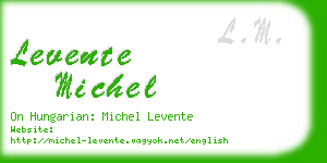 levente michel business card